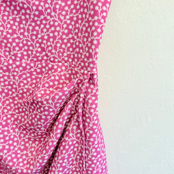 French Connection Women's Pink White Floral Mini Dress US 6 NWT - Picture 3 of 9